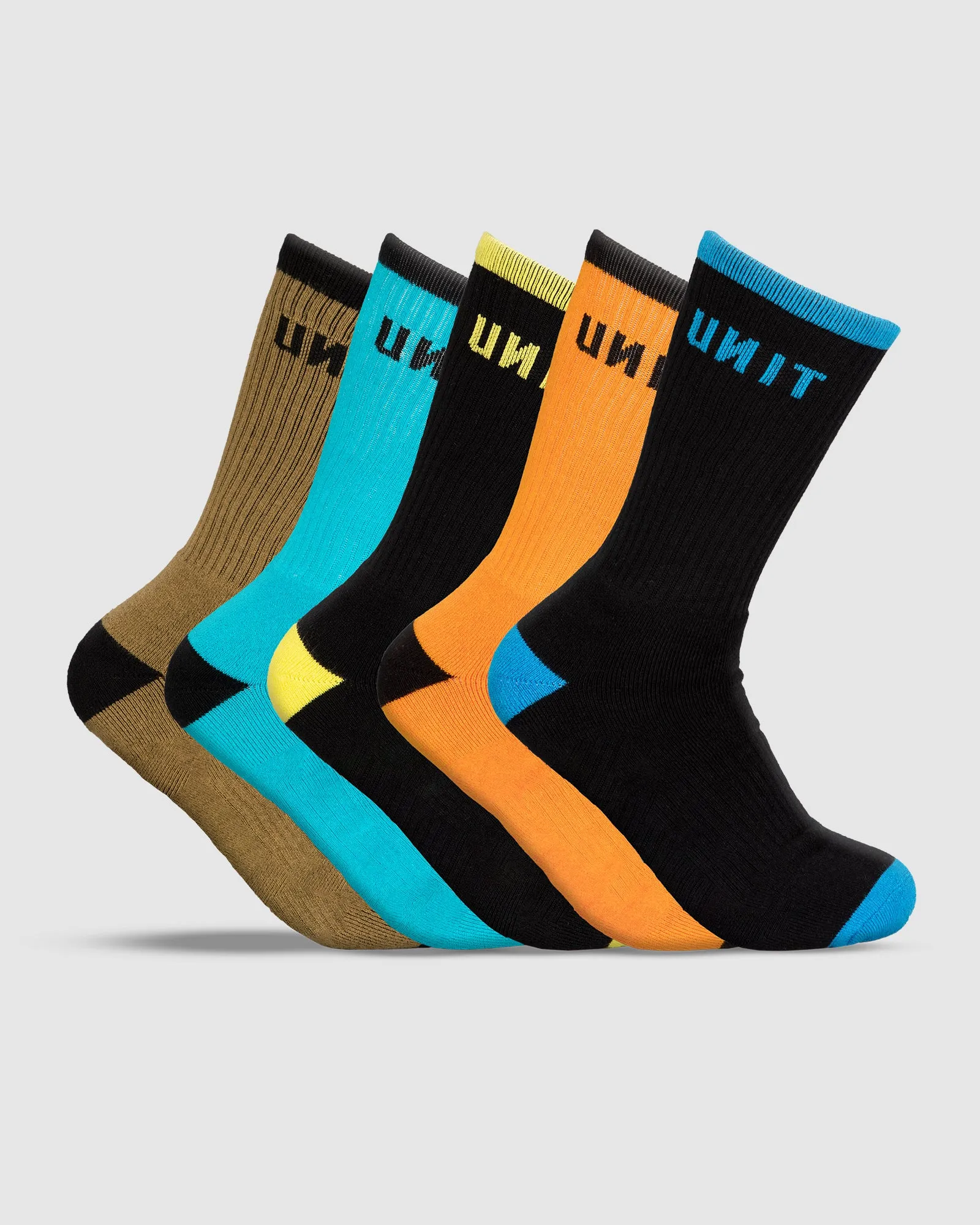 UNIT Men's React Bamboo Hi-Lux Socks - 5 Pack