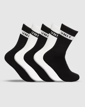 UNIT Wander Ladies Bamboo Hi-Lux Socks - 5 Pack