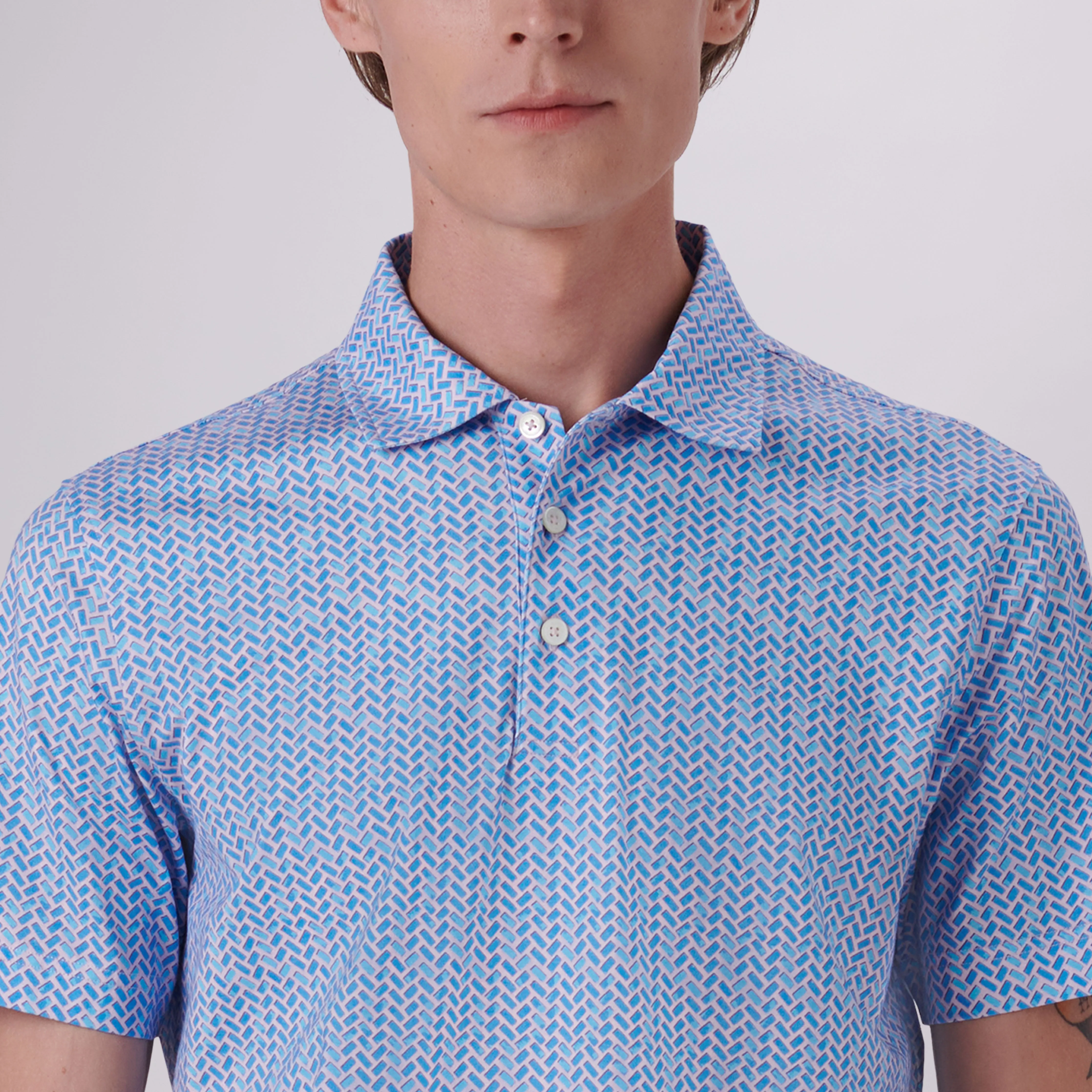 Victor Geometric Print OoohCotton Polo