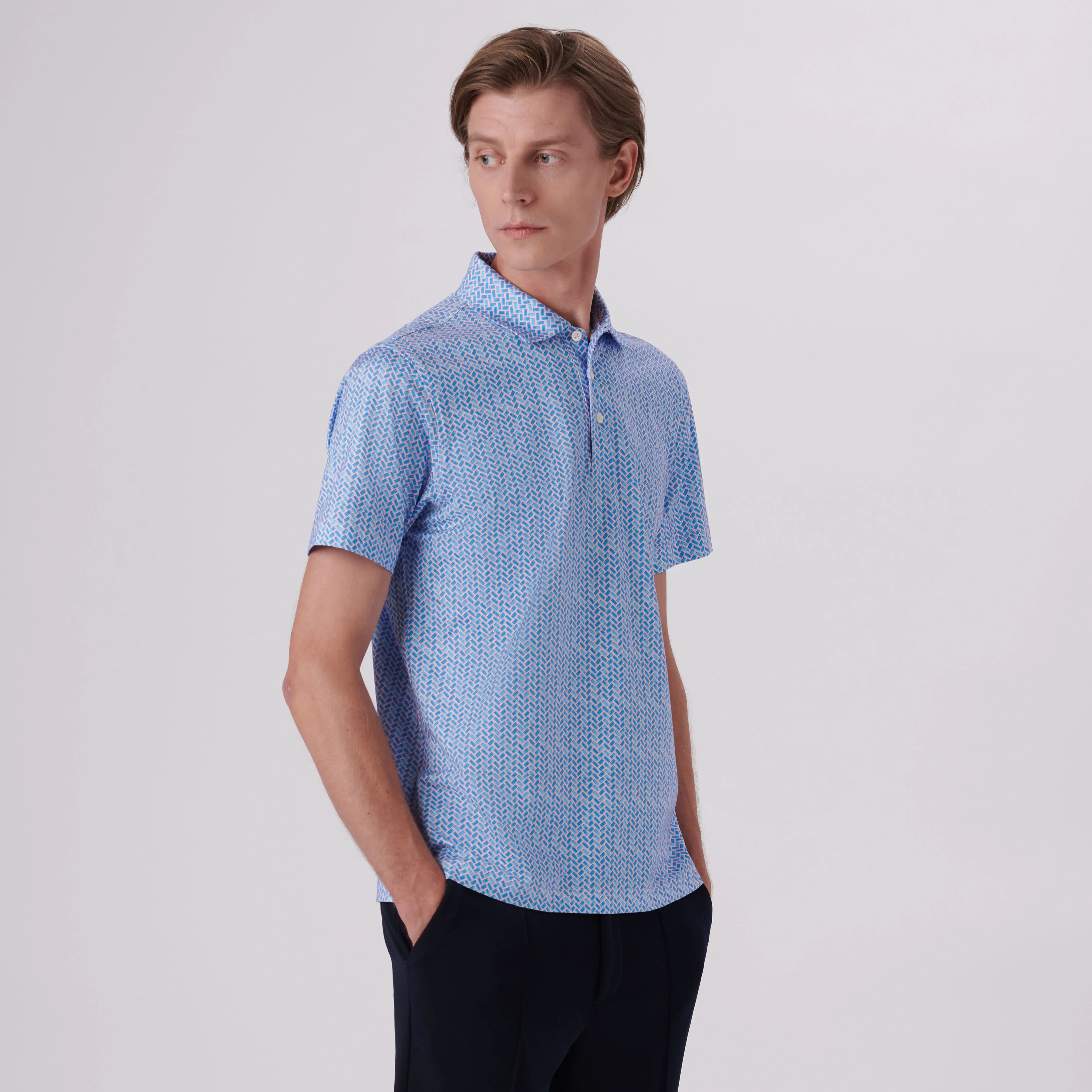 Victor Geometric Print OoohCotton Polo