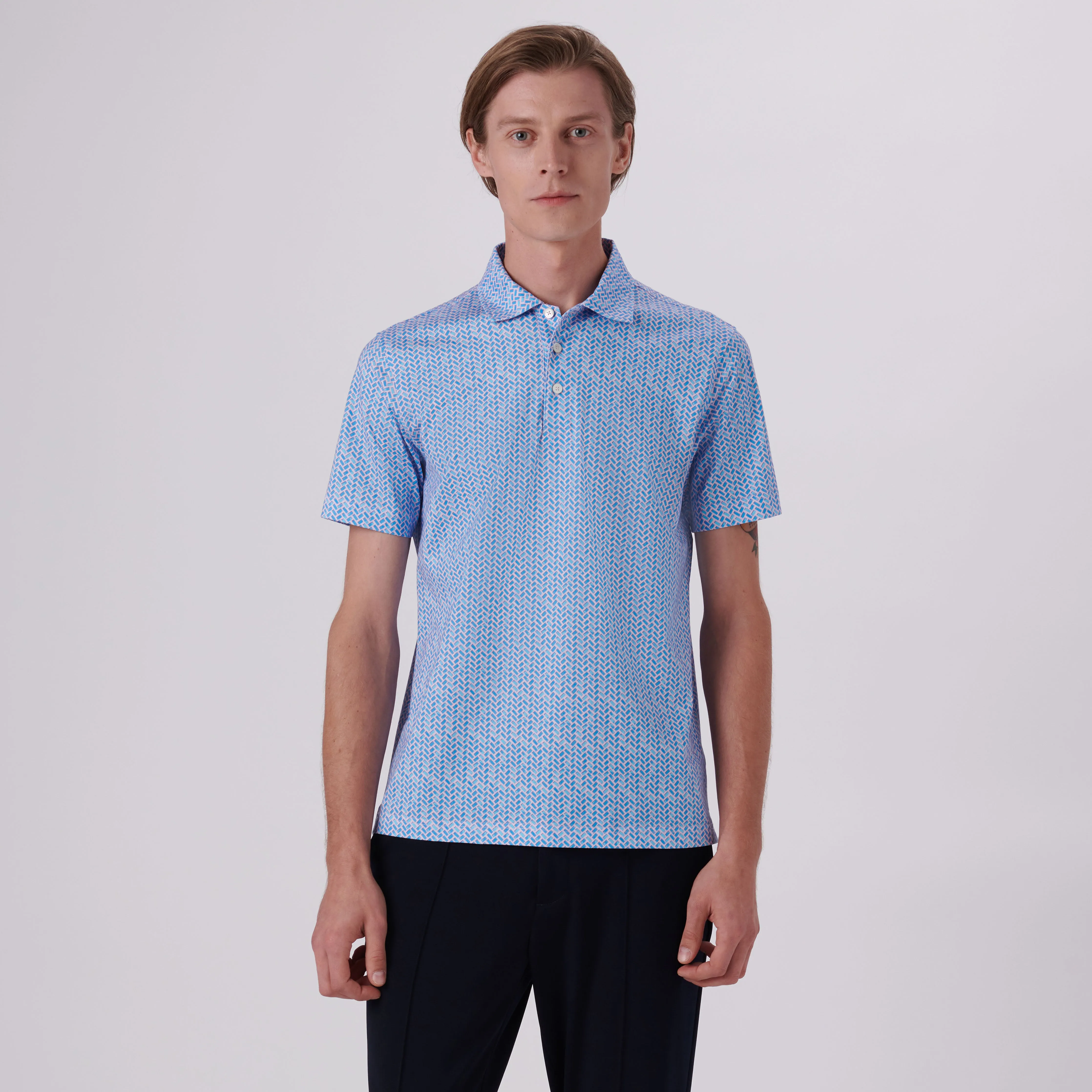 Victor Geometric Print OoohCotton Polo