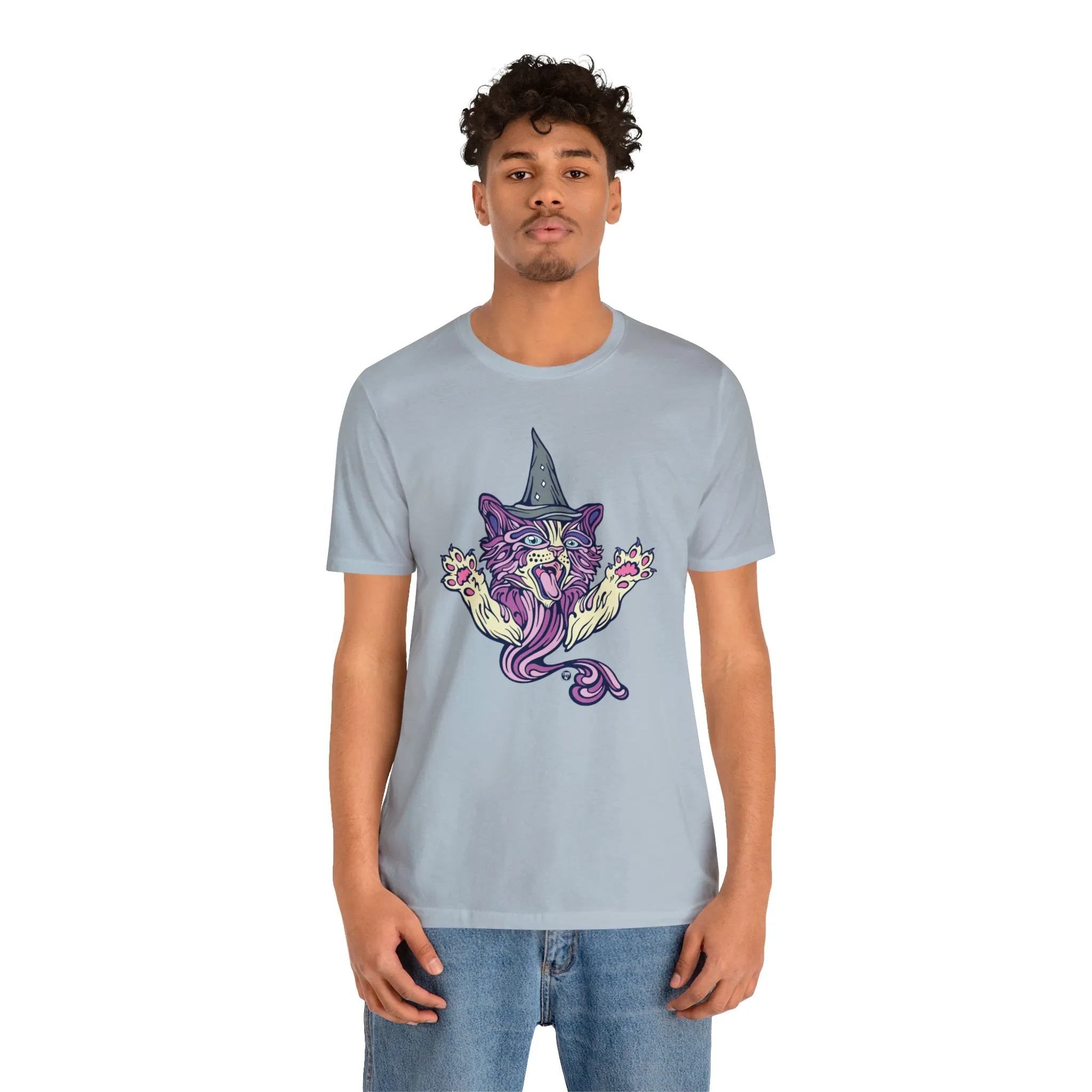 Witch Kitty (PURP) by Chaya Av Unisex Short Sleeve T-Shirt DTG (16 Colors Available)