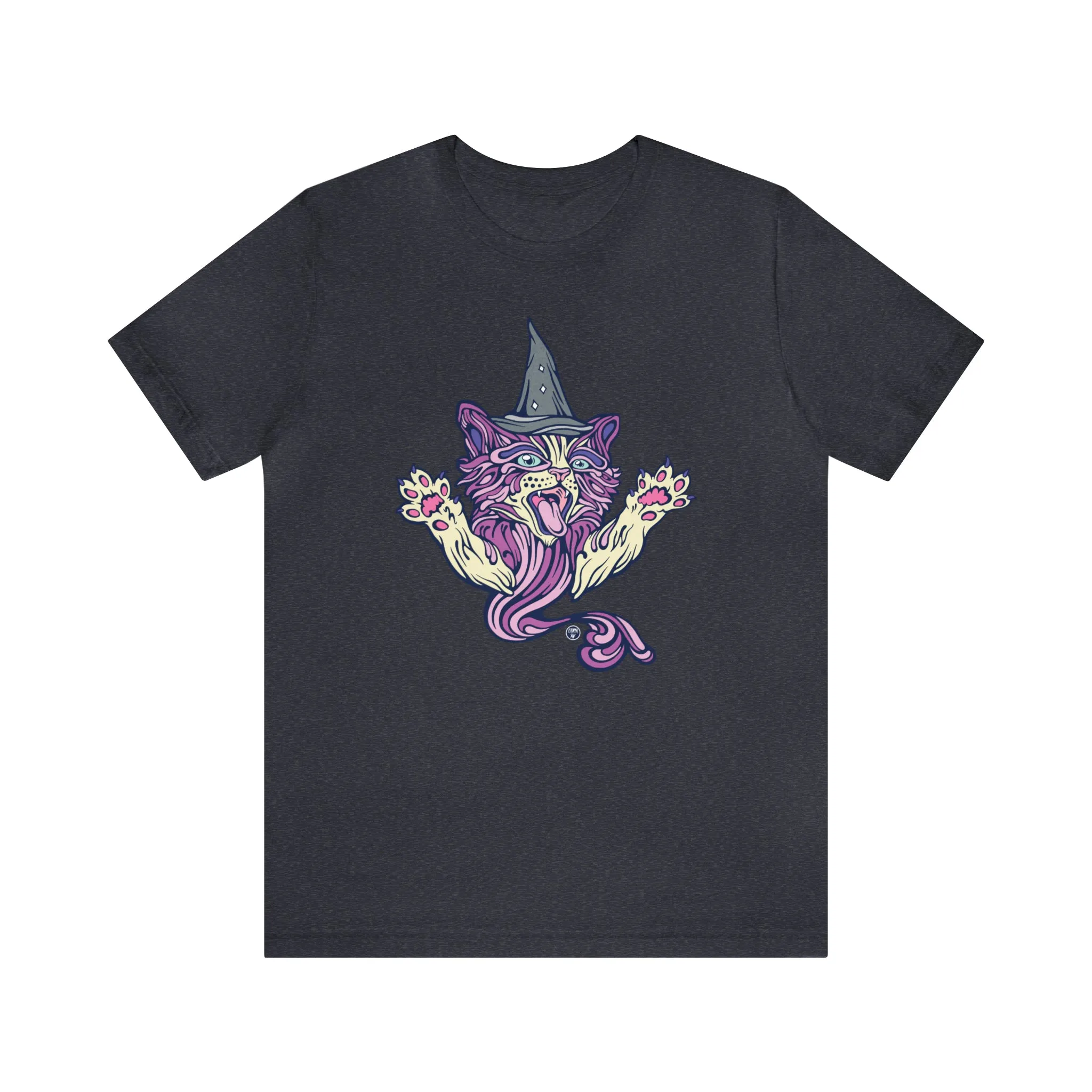Witch Kitty (PURP) by Chaya Av Unisex Short Sleeve T-Shirt DTG (16 Colors Available)