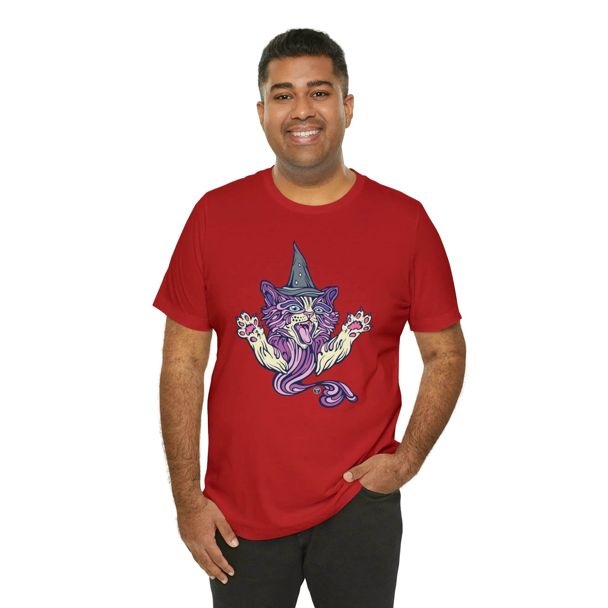 Witch Kitty (PURP) by Chaya Av Unisex Short Sleeve T-Shirt DTG (16 Colors Available)