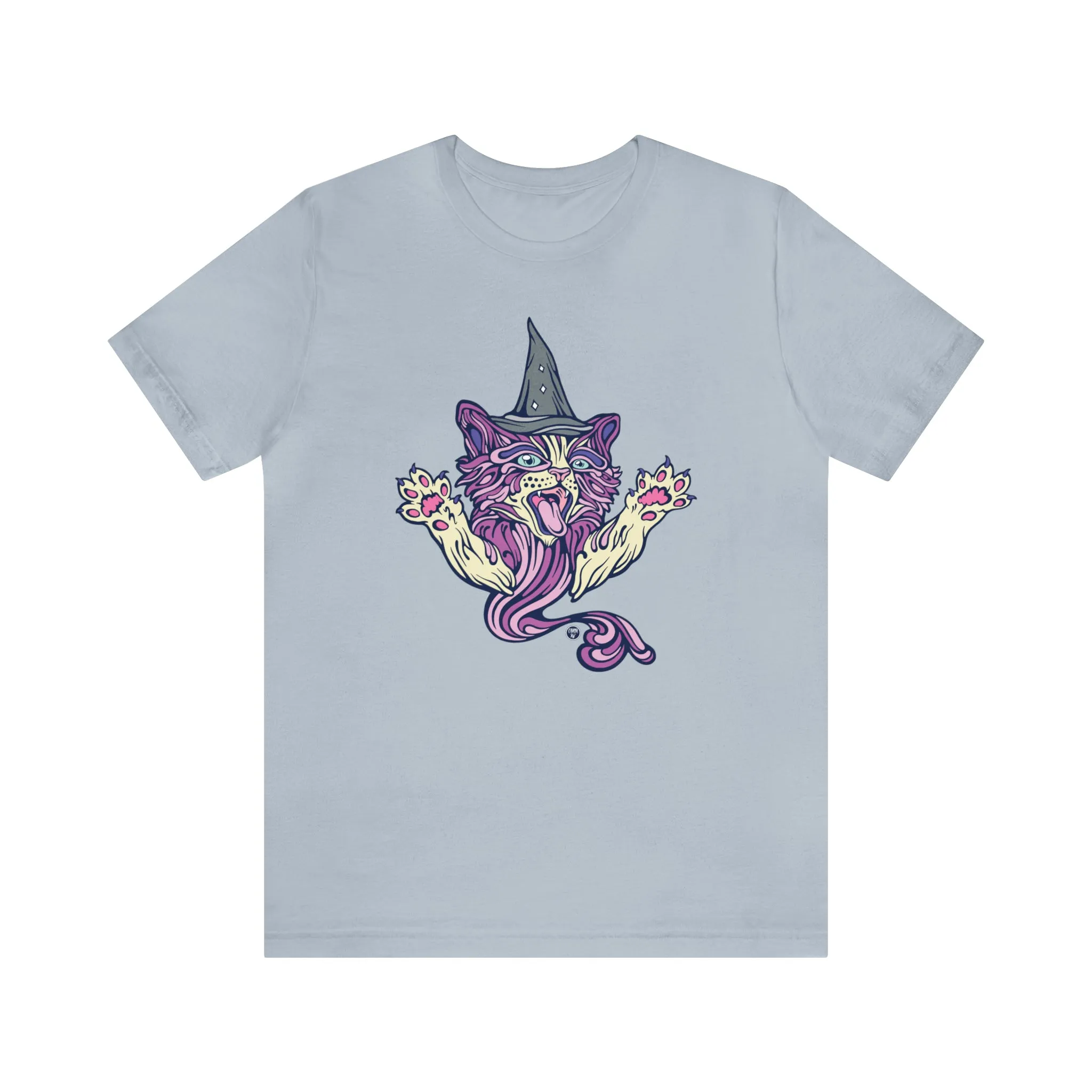 Witch Kitty (PURP) by Chaya Av Unisex Short Sleeve T-Shirt DTG (16 Colors Available)