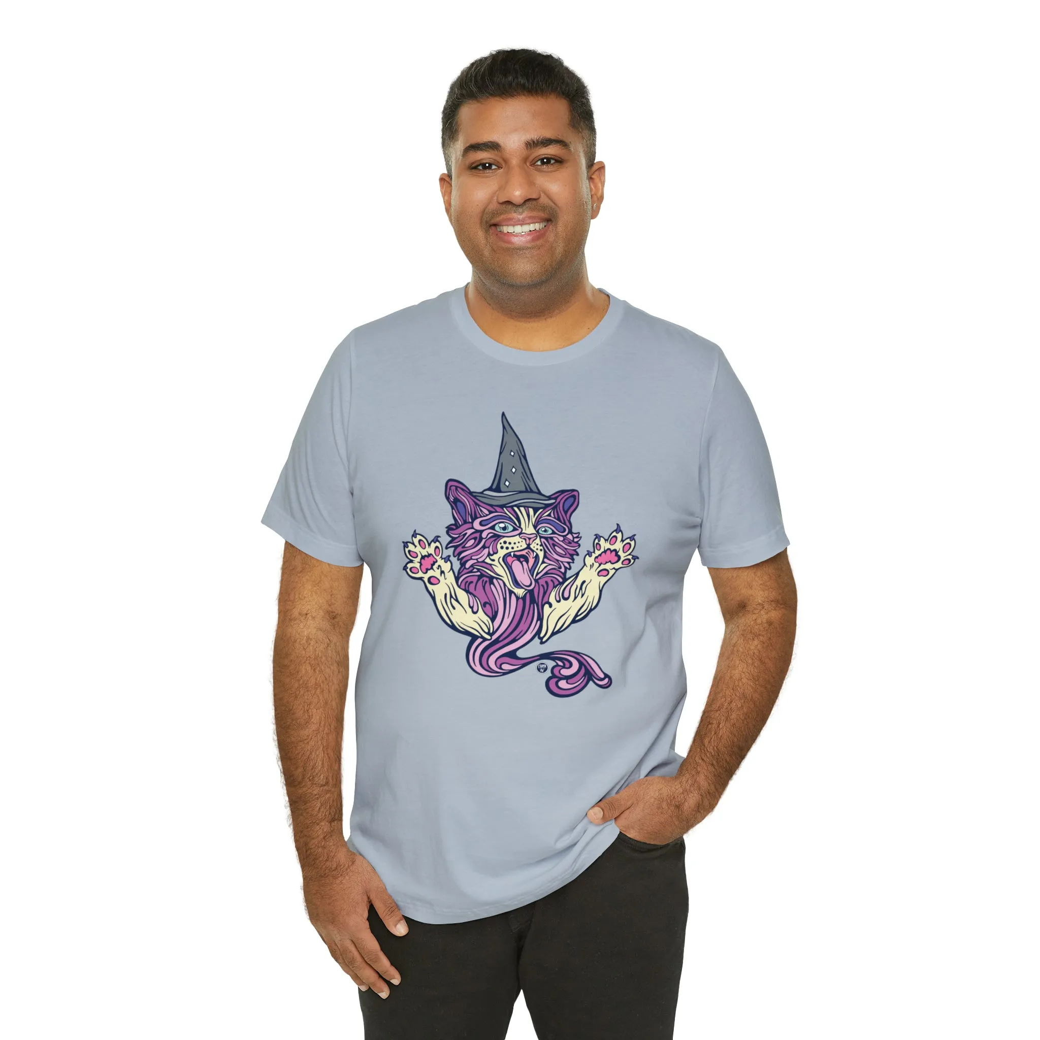 Witch Kitty (PURP) by Chaya Av Unisex Short Sleeve T-Shirt DTG (16 Colors Available)
