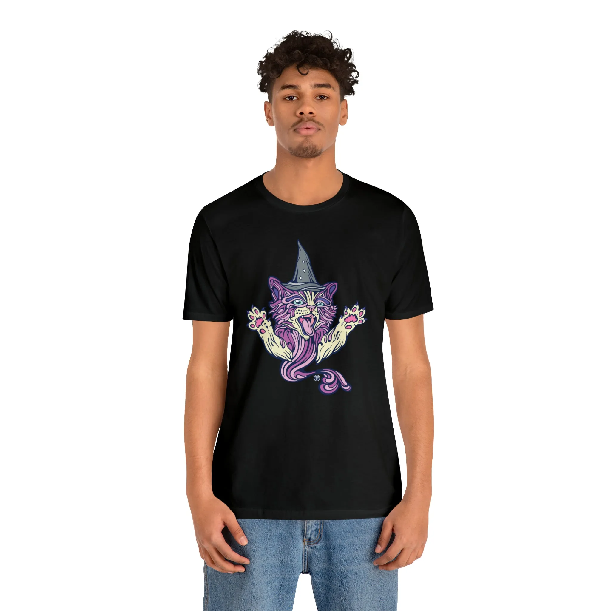 Witch Kitty (PURP) by Chaya Av Unisex Short Sleeve T-Shirt DTG (16 Colors Available)