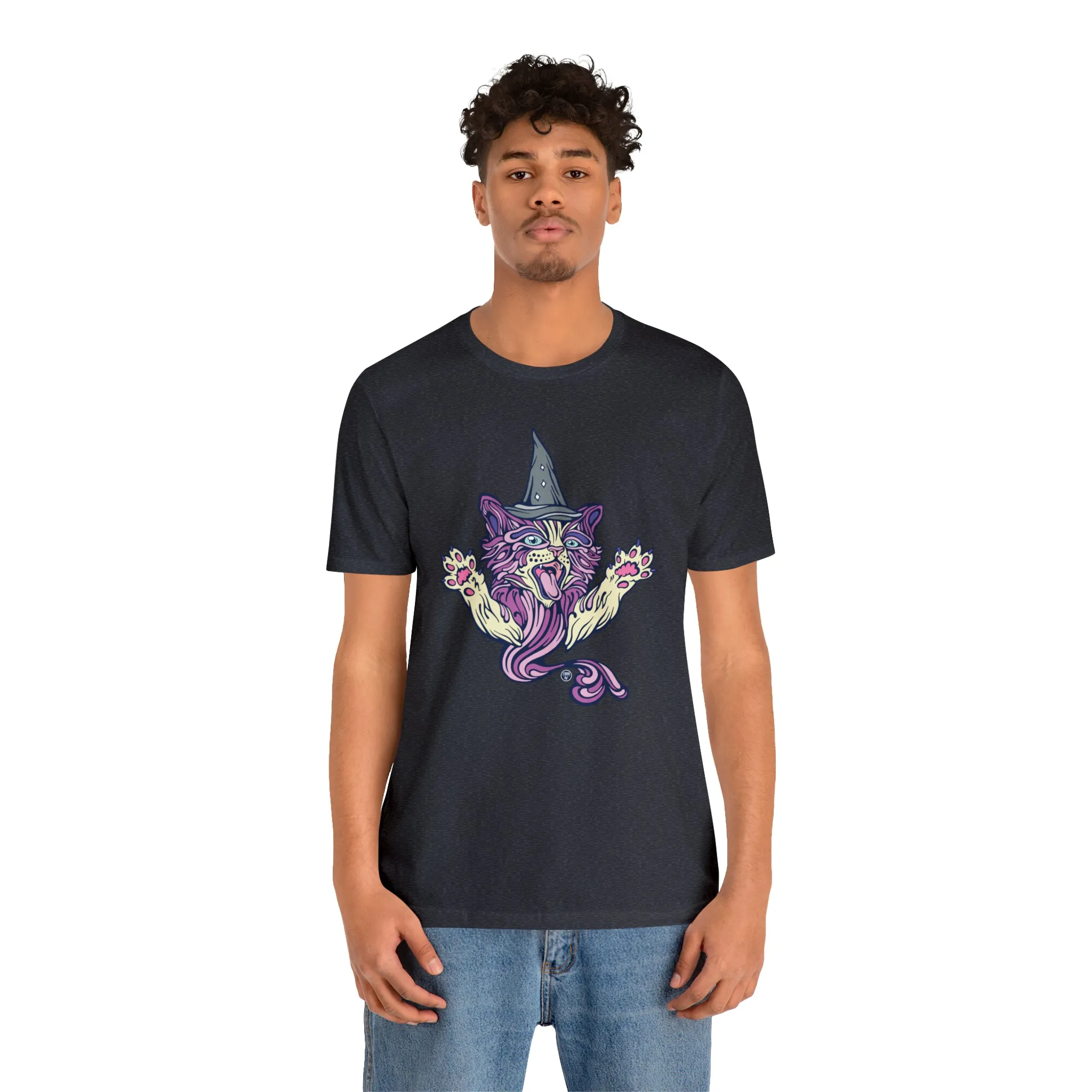 Witch Kitty (PURP) by Chaya Av Unisex Short Sleeve T-Shirt DTG (16 Colors Available)