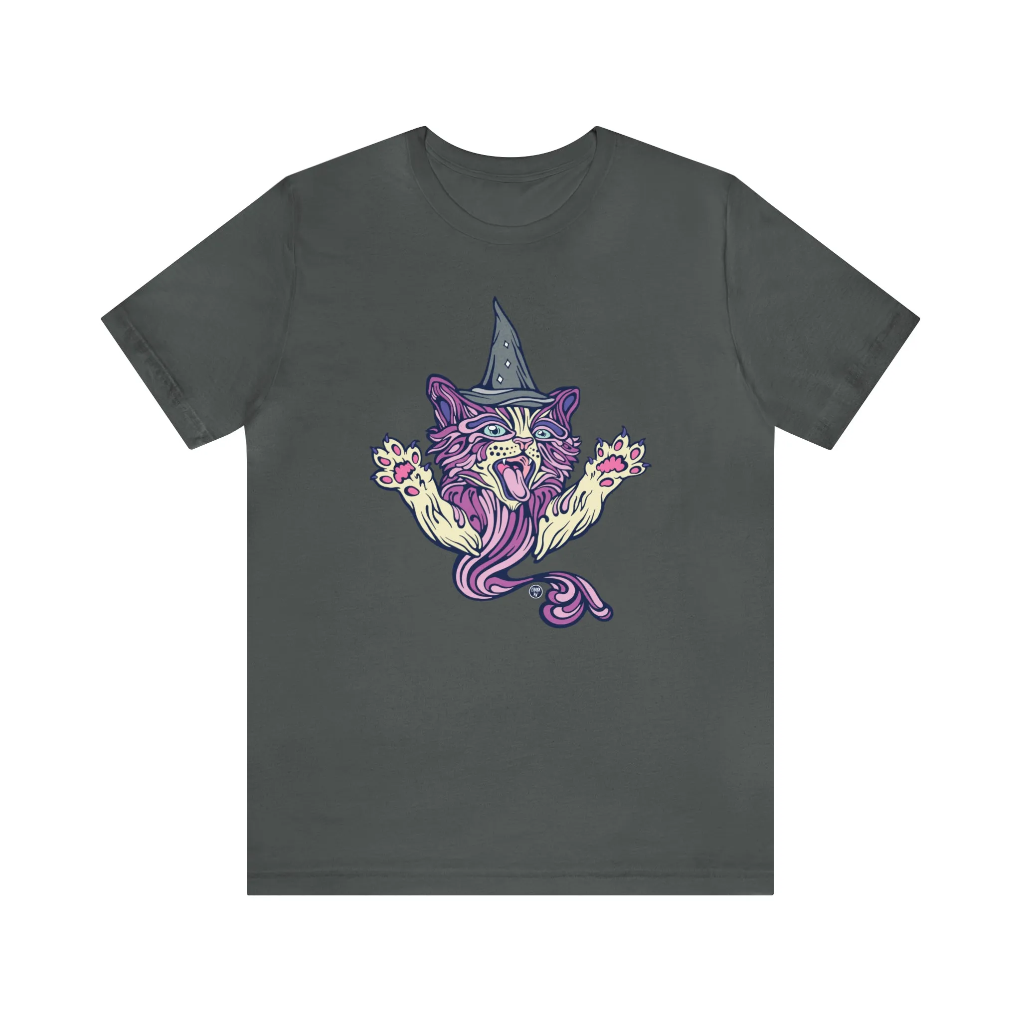 Witch Kitty (PURP) by Chaya Av Unisex Short Sleeve T-Shirt DTG (16 Colors Available)