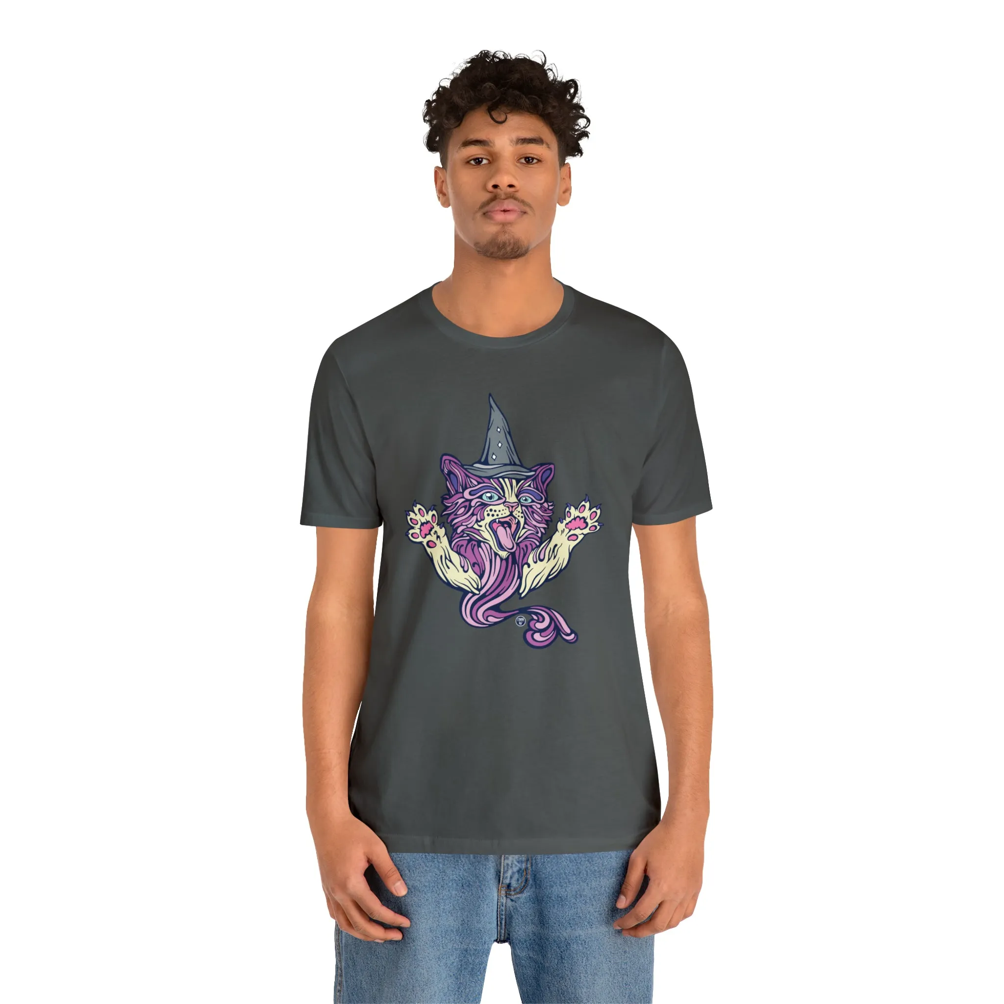 Witch Kitty (PURP) by Chaya Av Unisex Short Sleeve T-Shirt DTG (16 Colors Available)