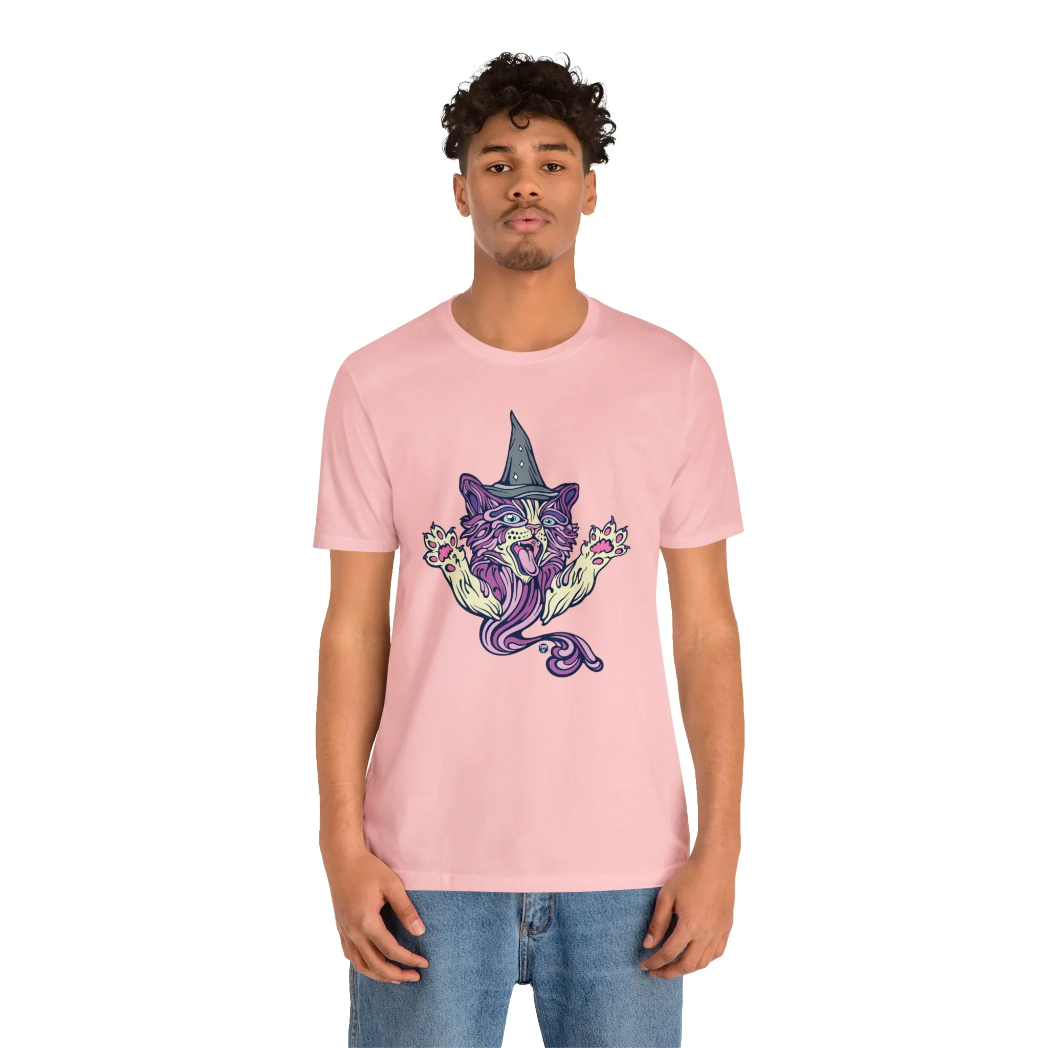 Witch Kitty (PURP) by Chaya Av Unisex Short Sleeve T-Shirt DTG (16 Colors Available)
