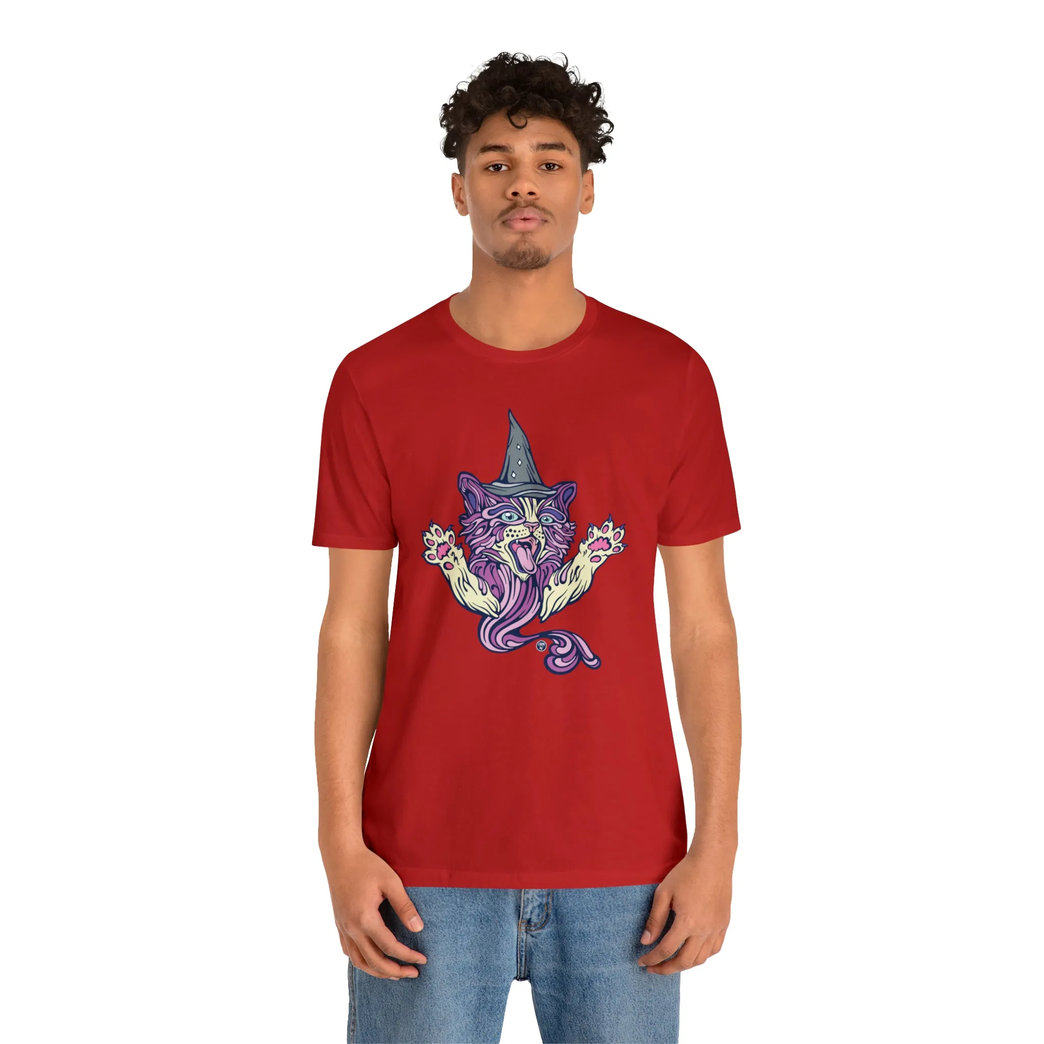 Witch Kitty (PURP) by Chaya Av Unisex Short Sleeve T-Shirt DTG (16 Colors Available)