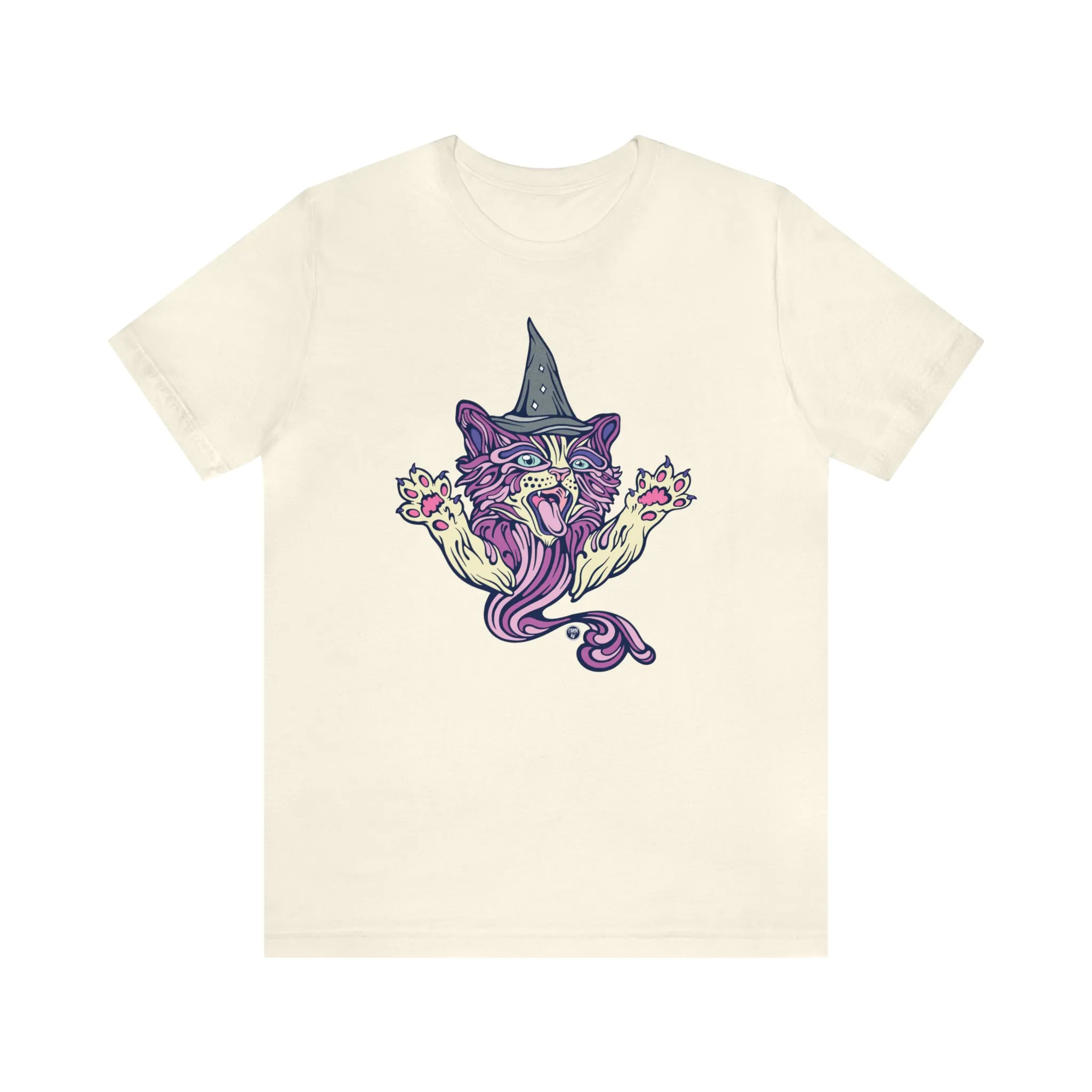 Witch Kitty (PURP) by Chaya Av Unisex Short Sleeve T-Shirt DTG (16 Colors Available)