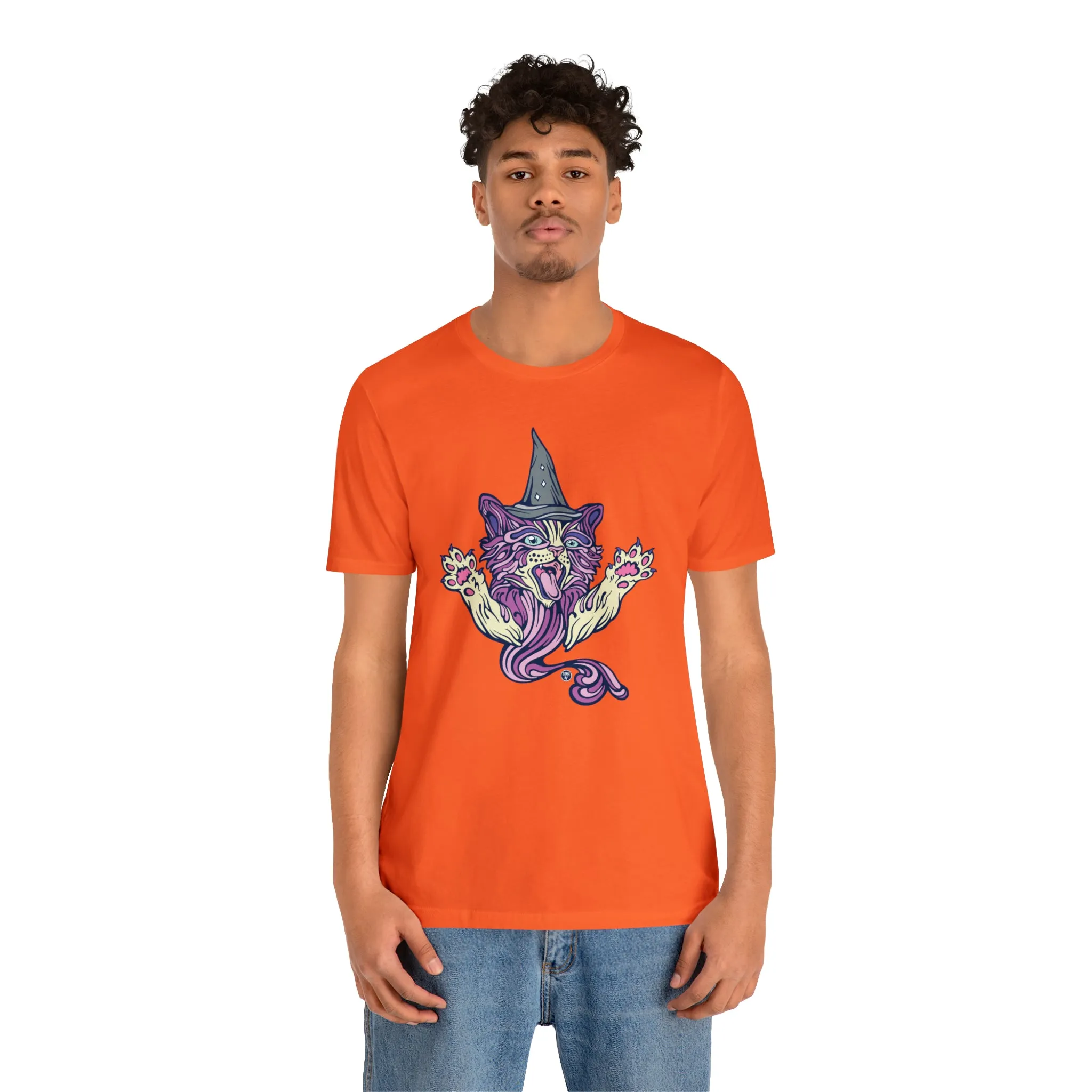Witch Kitty (PURP) by Chaya Av Unisex Short Sleeve T-Shirt DTG (16 Colors Available)
