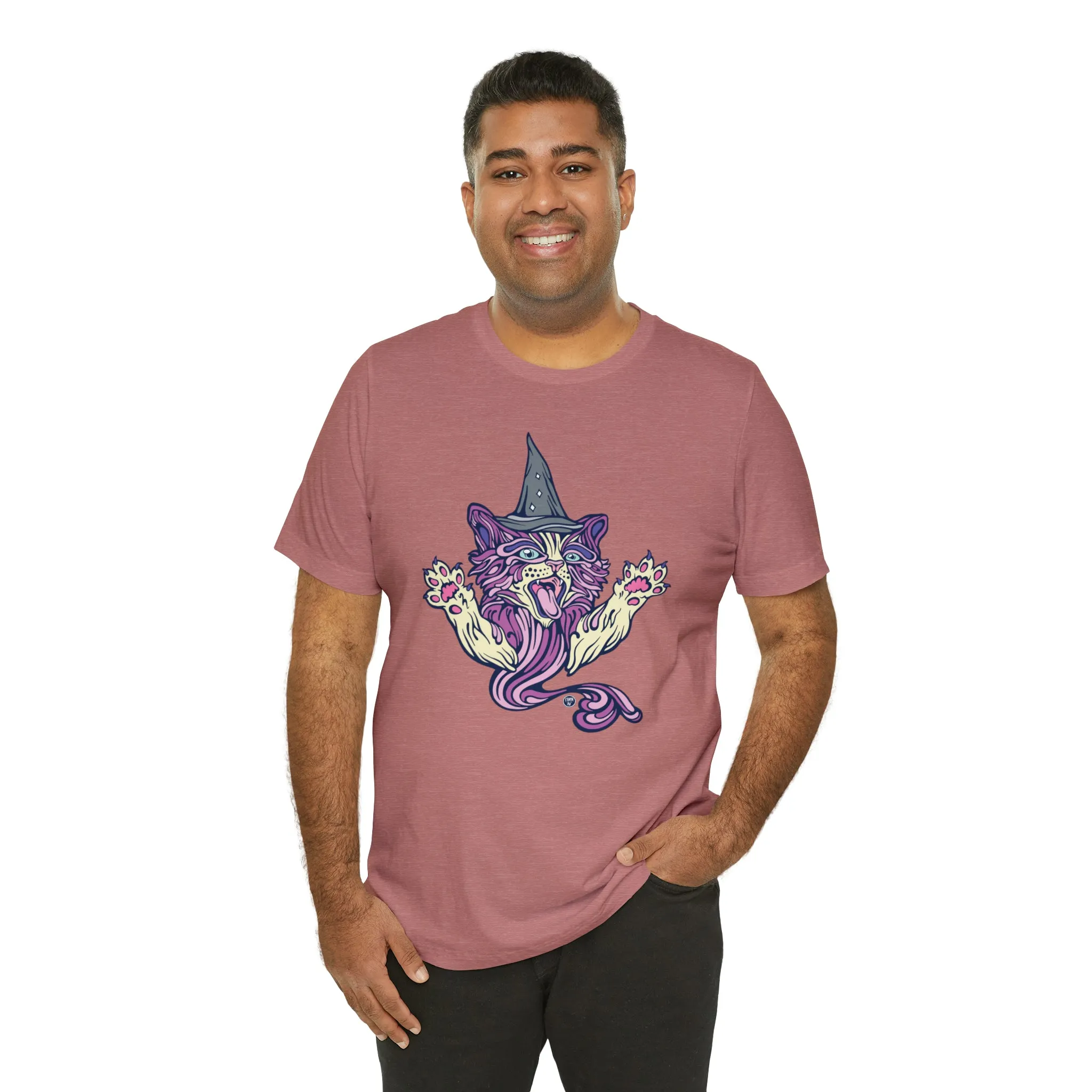 Witch Kitty (PURP) by Chaya Av Unisex Short Sleeve T-Shirt DTG (16 Colors Available)