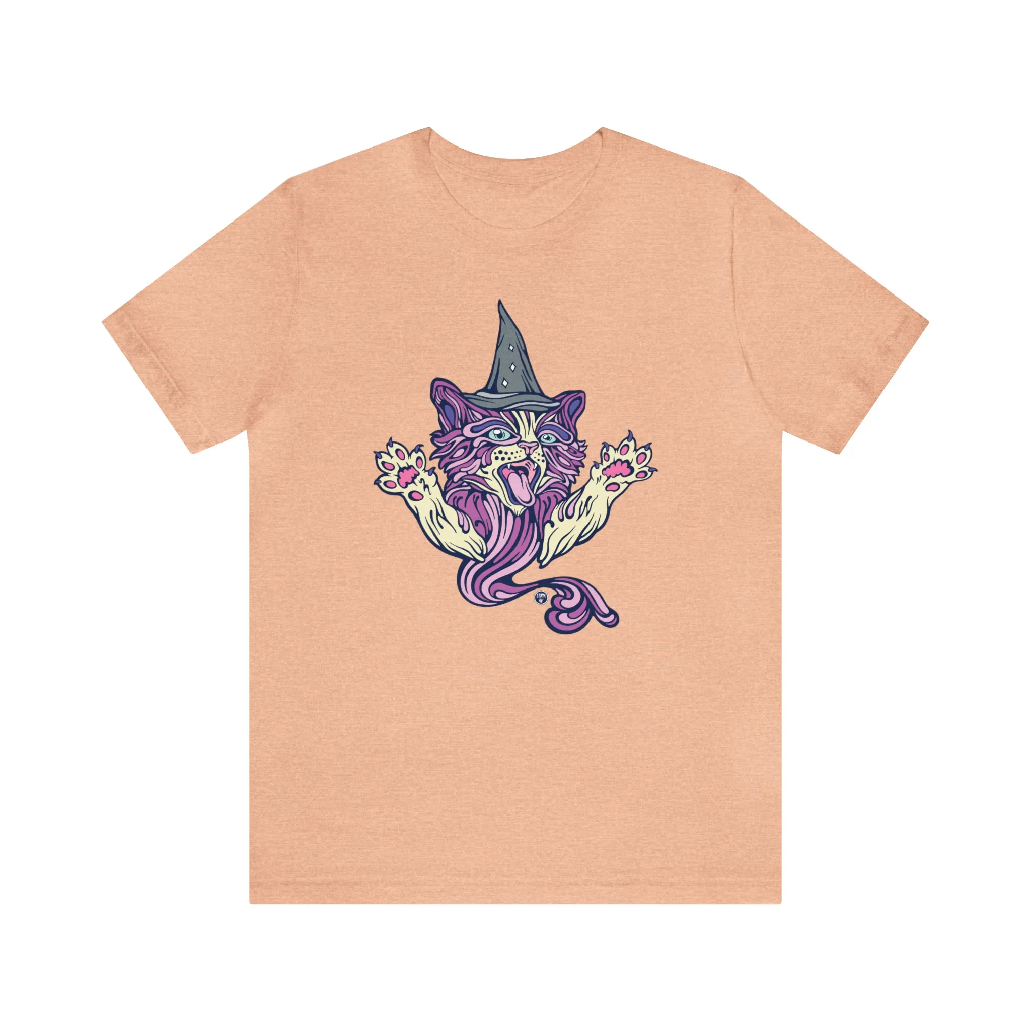 Witch Kitty (PURP) by Chaya Av Unisex Short Sleeve T-Shirt DTG (16 Colors Available)
