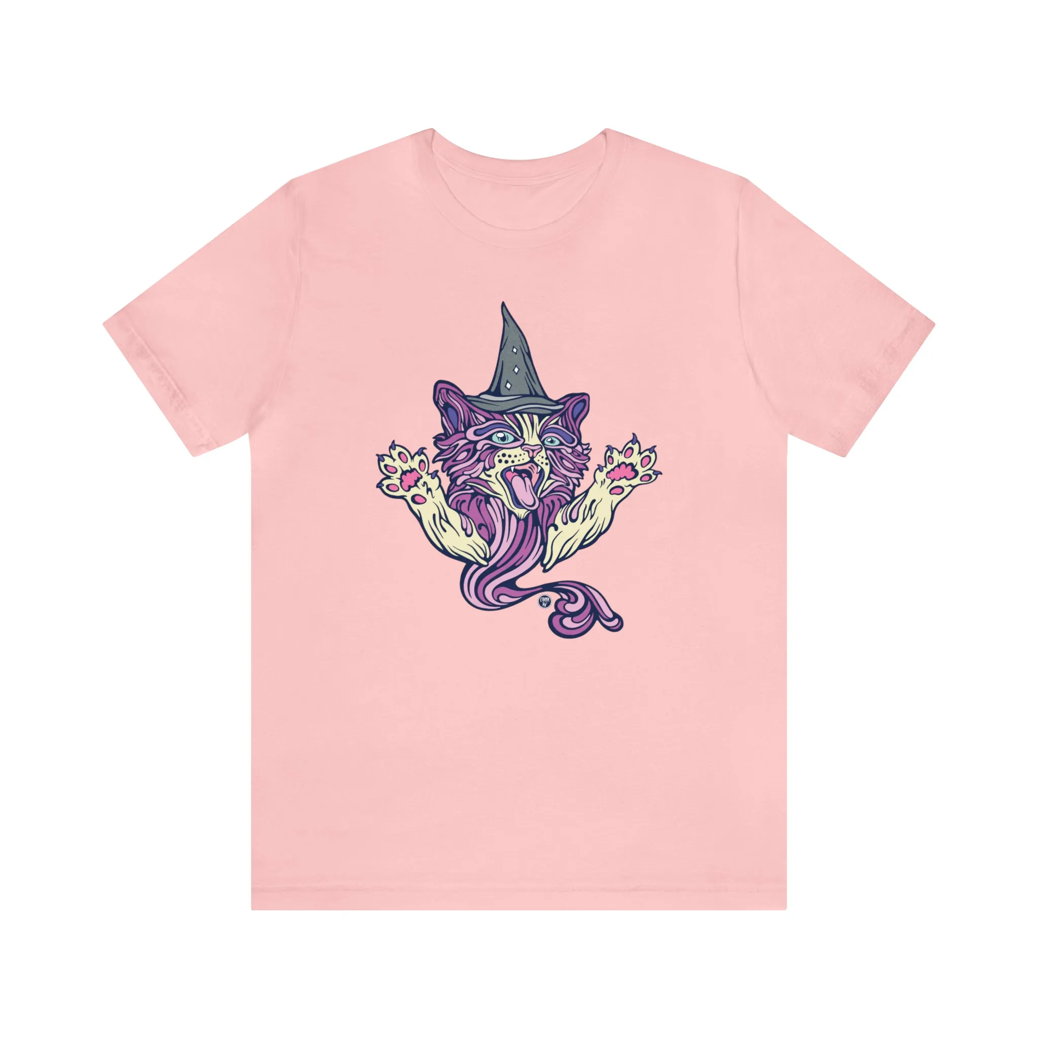 Witch Kitty (PURP) by Chaya Av Unisex Short Sleeve T-Shirt DTG (16 Colors Available)