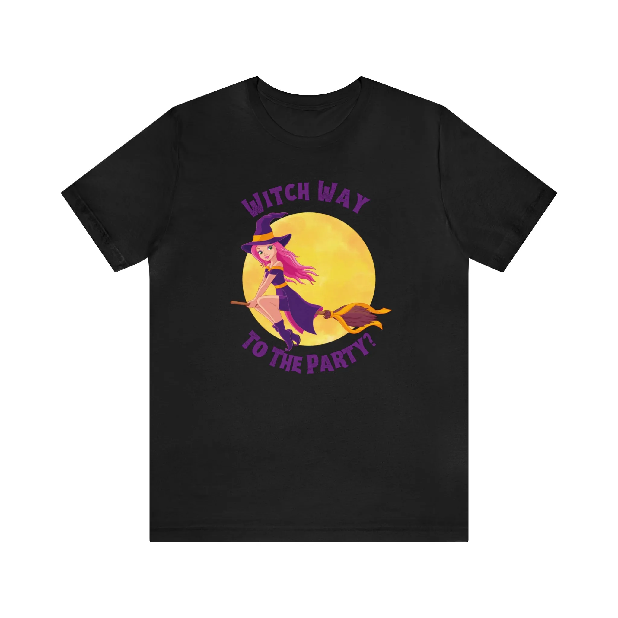 Witch Way to the Party Halloween T-Shirt | Spooky Witchy Tee |  Bella Canvas 3001Unisex | Funny Short Sleeve Tshirt