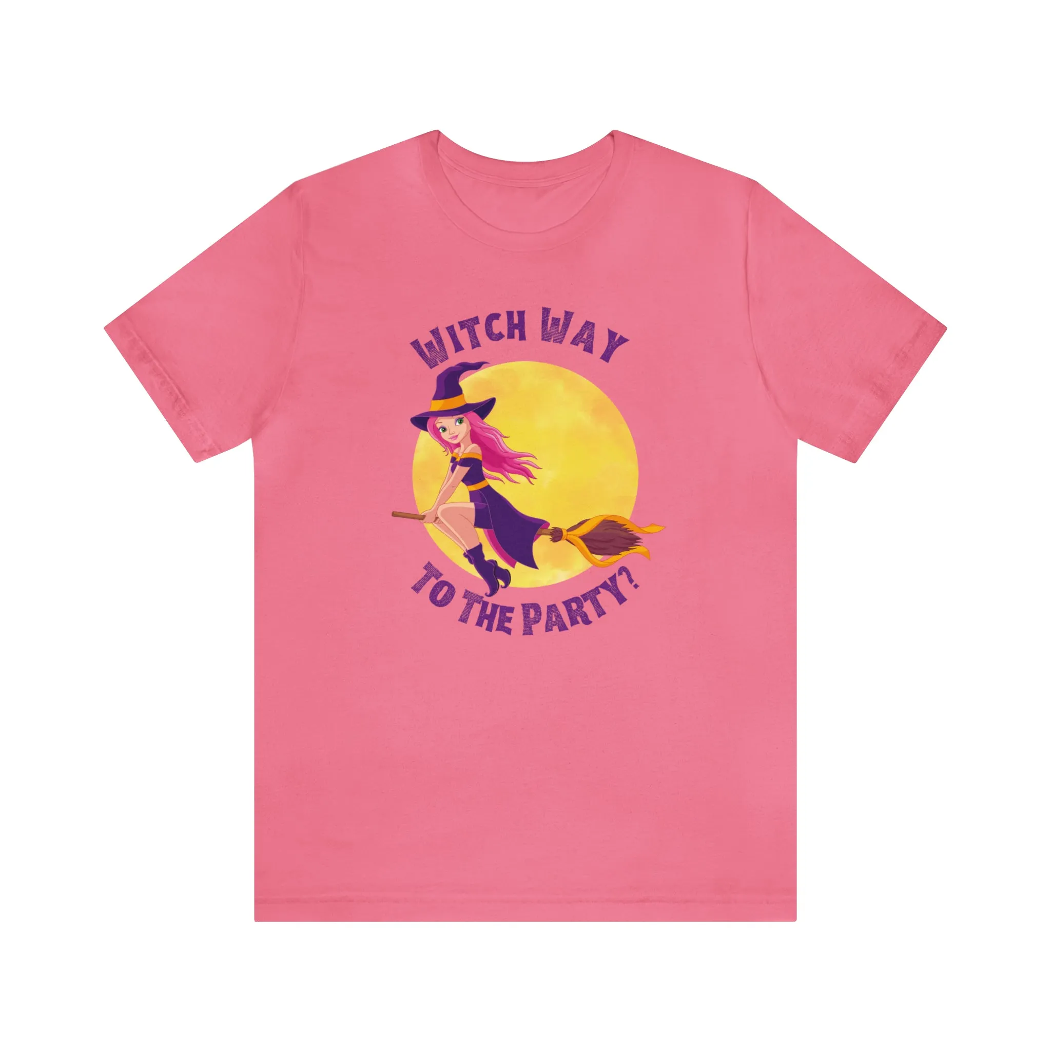 Witch Way to the Party Halloween T-Shirt | Spooky Witchy Tee |  Bella Canvas 3001Unisex | Funny Short Sleeve Tshirt