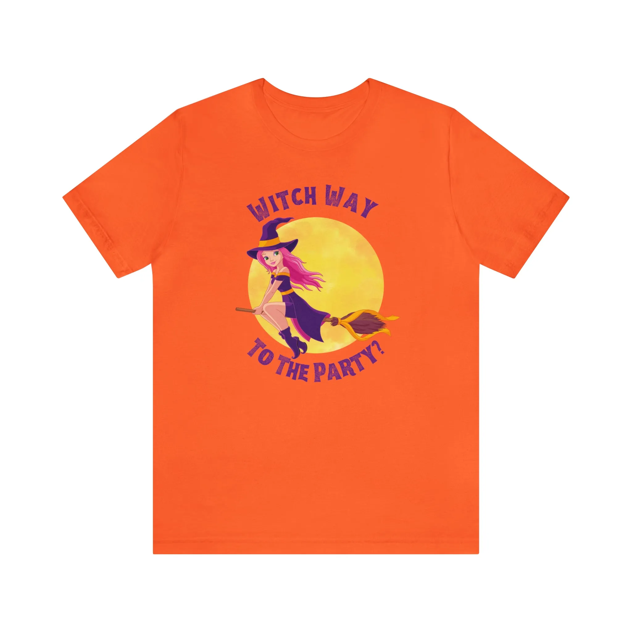 Witch Way to the Party Halloween T-Shirt | Spooky Witchy Tee |  Bella Canvas 3001Unisex | Funny Short Sleeve Tshirt