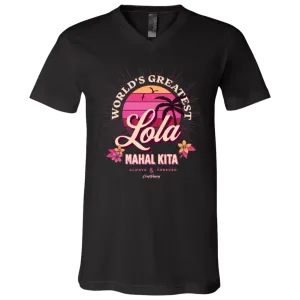 Worlds Greatest Lola Unisex Jersey V-Neck T-Shirt