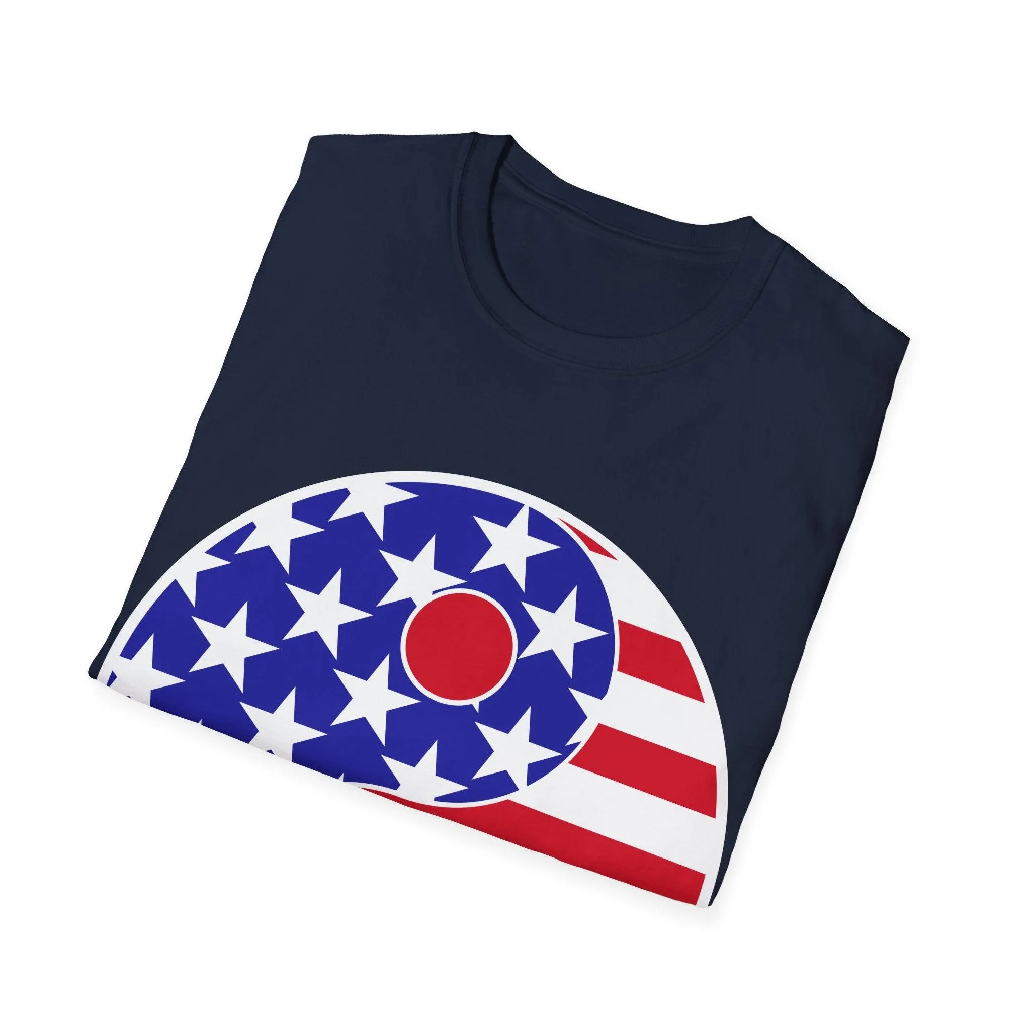 Yin YANG American flag Unisex Softstyle T-Shirt