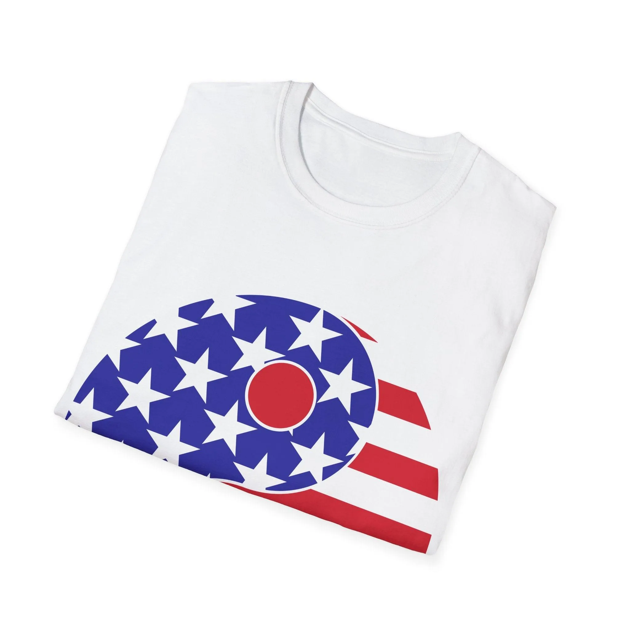 Yin YANG American flag Unisex Softstyle T-Shirt